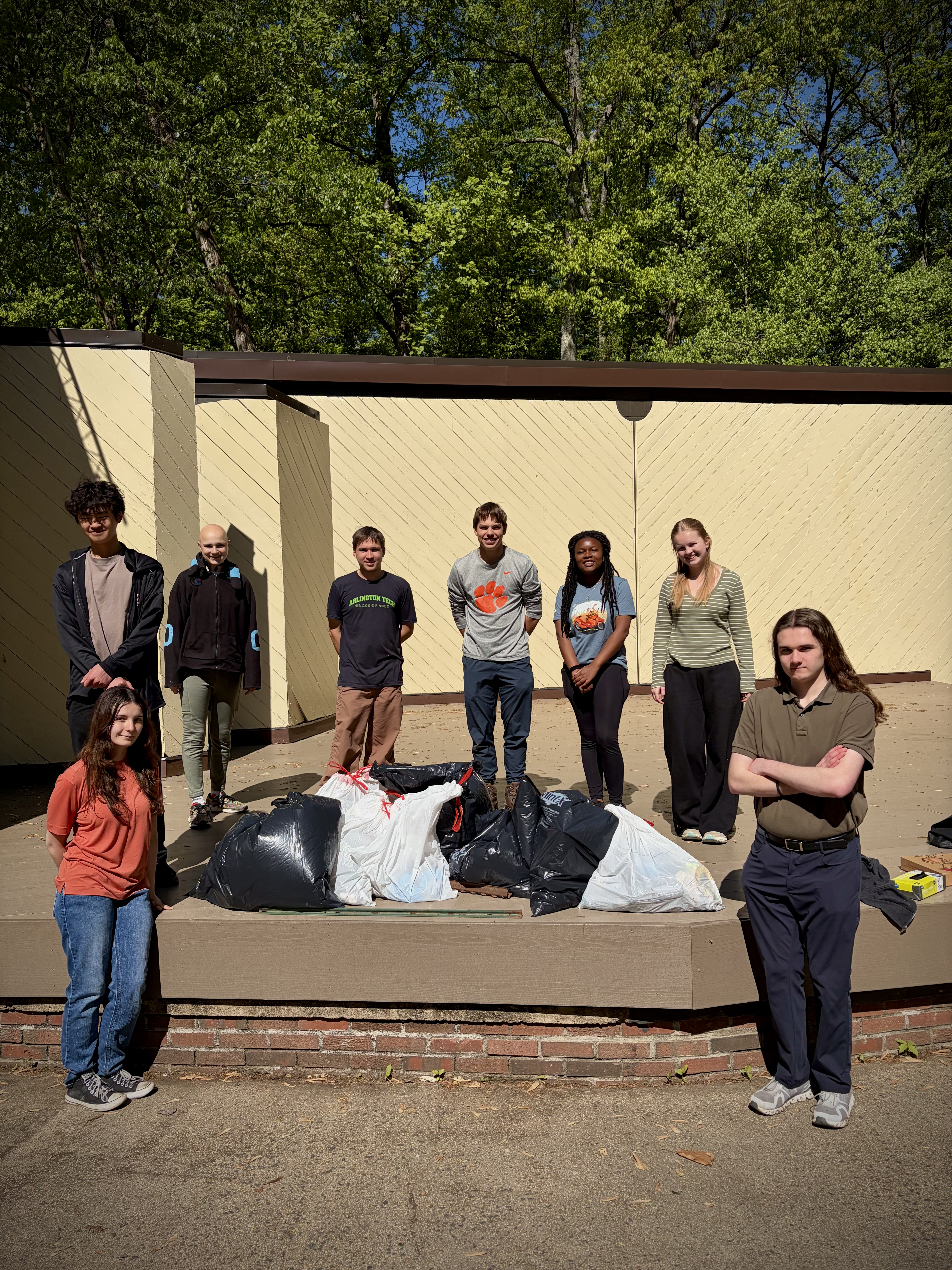 NHS stream cleanup group photo, image not taken by me